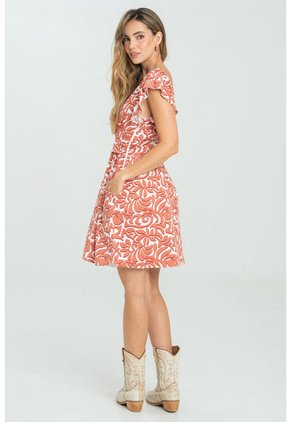 Vestido Nia Rojo Ragged Pf11511379