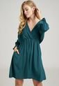 Vestido Corto Kazzu Verde Ragged Pf12510338 de Ragged