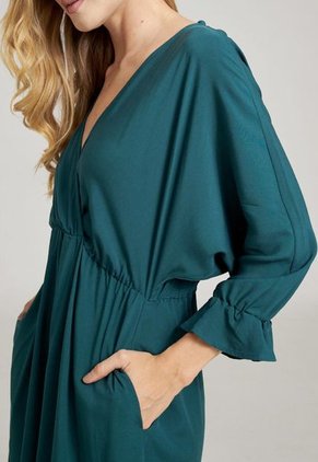 Vestido Corto Kazzu Verde Ragged Pf12510338