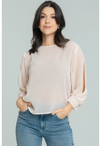 Blusa Cloren Beige Ragged Pf12110881 Ragged