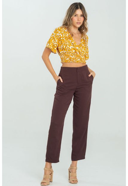 Pantalon Rhae Café Ragged Pf11310864