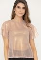 Blusa Gloss Mesh Café Ragged Pf12120223 de Ragged
