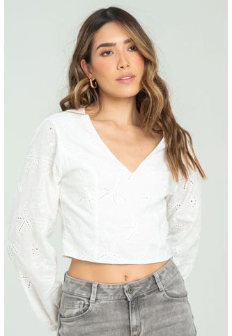 Blusa Ojalillo Boston Blanco Ragged Pf11112914 Ragged