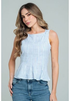 Blusa Alice Azul Ragged Pf11113069