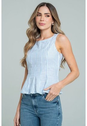 Blusa Alice Azul Ragged Pf11113069