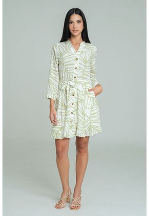 Vestido Beca Verde Ragged Pf11511474