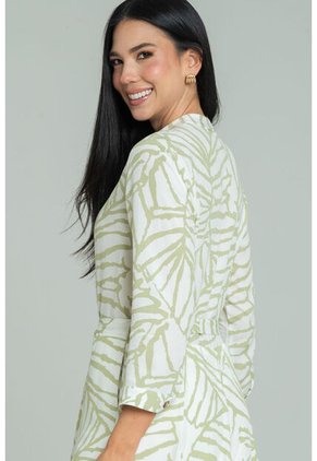 Vestido Beca Verde Ragged Pf11511474