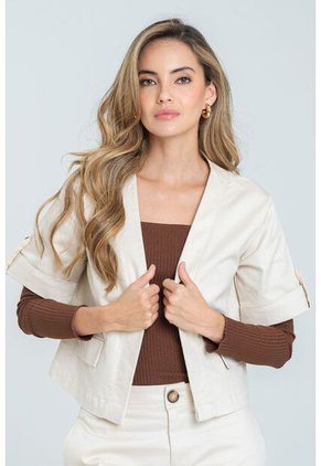 Chaqueta Geneva Beige Ragged Pf11130275