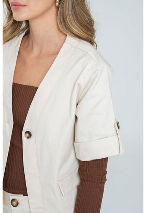 Chaqueta Geneva Beige Ragged Pf11130275