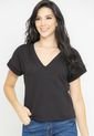 Camiseta Escote Pico Negro Ragged Pf51120611 de Ragged