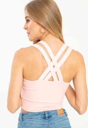 Crop Top Summer Rosa Ragged Pf13120668