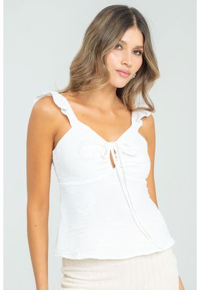 Blusa Oliva Blanco Ragged Pf11112796
