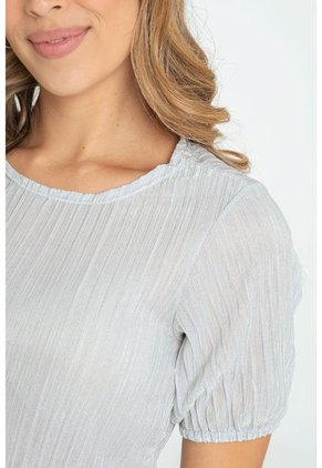 Blusa Plisada Massy Gris Ragged Pf11112830