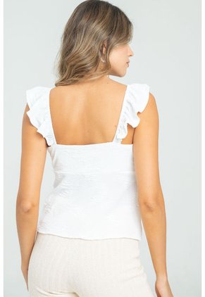 Blusa Oliva Blanco Ragged Pf11112796