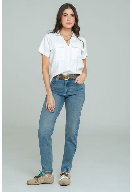 Jeans Mom Oslo Azul Ragged Pf21350091