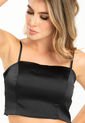Crop Top Tirantes Satin Negro Ragged Pf12110783 de Ragged