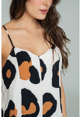Vestido Animal Cortes Beige Ragged Pf11511478 Ragged
