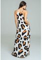 Vestido Animal Cortes Beige Ragged Pf11511478 de Ragged