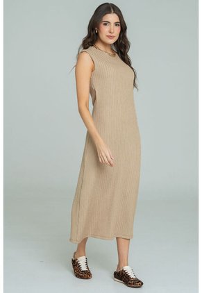 Vestido Midi Nhyra Beige Ragged Pf11511460