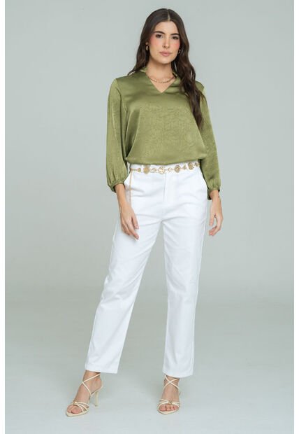 Pantalon Recto Dril Blanco Ragged Pf11310940
