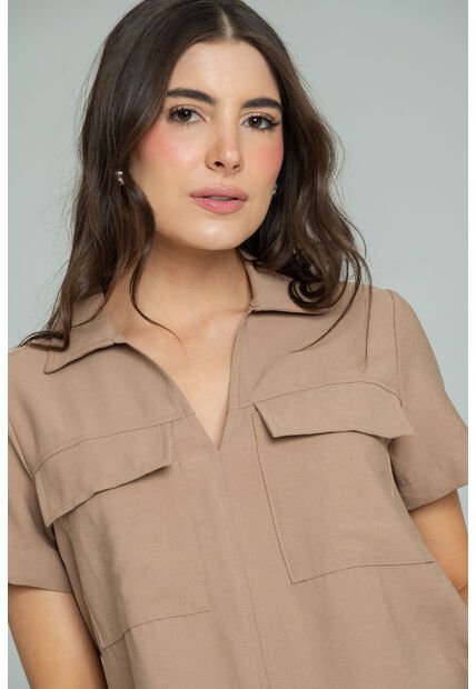 Blusa Kenia Beige Ragged Pf11113163