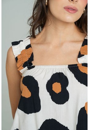 Blusa Animal Beige Ragged Pf11113206