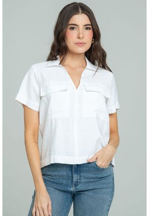 Blusa Kenia Blanco Ragged Pf11113163