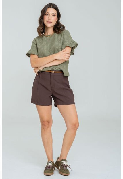 Blusa Bhiona Verde Ragged Pf11121169