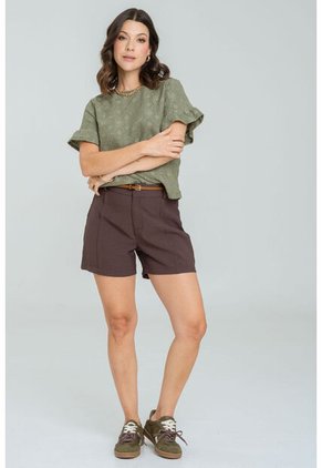 Blusa Bhiona Verde Ragged Pf11121169