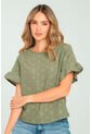 Blusa Bhiona Verde Ragged Pf11121169 de Ragged