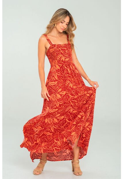 Vestido Mucura Rojo Ragged Pf11511412