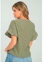 Blusa Bhiona Verde Ragged Pf11121169 de Ragged