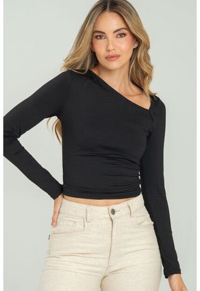 Top Madeline Negro Ragged Pf13120829