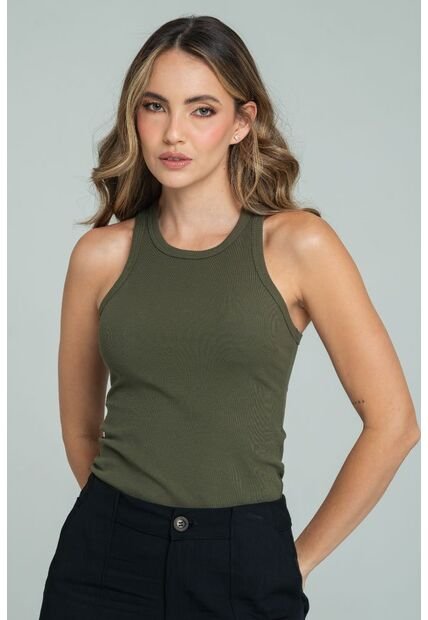 Camiseta Atletica Rib Verde Ragged Pf17120045