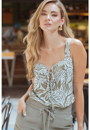 Blusa Ghreca Verde Ragged Pf11113027