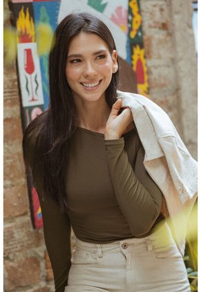 Top Madeline Verde Ragged Pf13120829