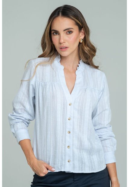 Camisa Mila Azul Ragged Pf11113152