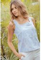 Blusa Flora Rayas Azul Ragged Pf11113151 de Ragged