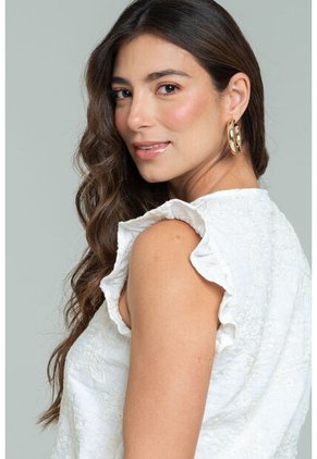 Blusa Nilu Blanco Ragged Pf11113171