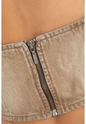 Top Cocoa Denim Café Ragged Pf21110015