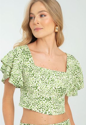 Crop Top Avenue Verde Ragged Pf11112777