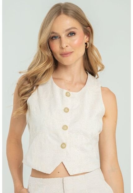 Chaleco Spring Beige Ragged Pf11150040