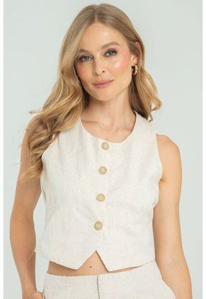 Chaleco Spring Beige Ragged Pf11150040