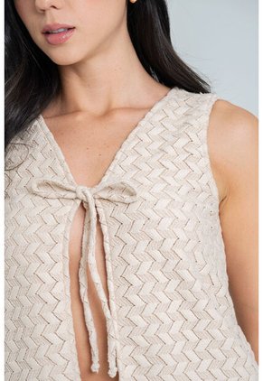Chaleco Santorini Beige Ragged Pf11150051