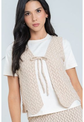 Chaleco Santorini Beige Ragged Pf11150051
