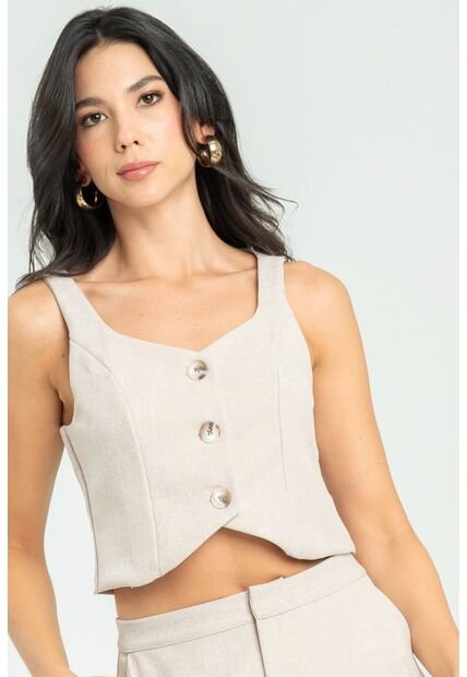 Chaleco Gazel Beige Ragged Pf12150028