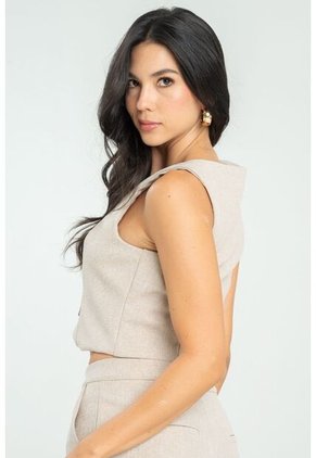 Chaleco Gazel Beige Ragged Pf12150028