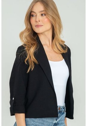 Blazer Abierto Mucura Negro Ragged Pf11130274