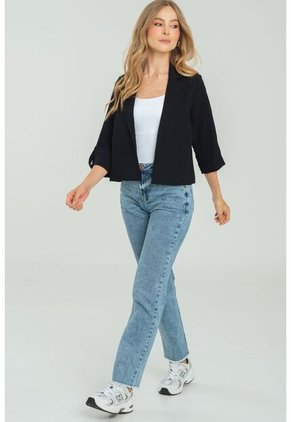 Blazer Abierto Mucura Negro Ragged Pf11130274