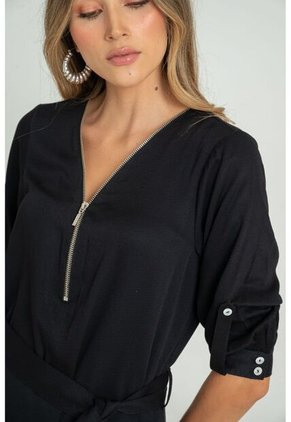 Vestido Corto Francheska Negro Ragged Pf12510409